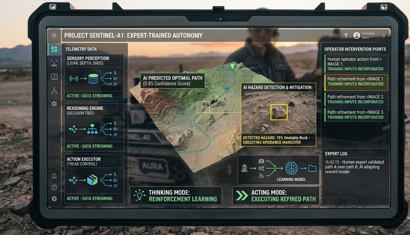 Agentic AI expert-trained autonomy dashboard